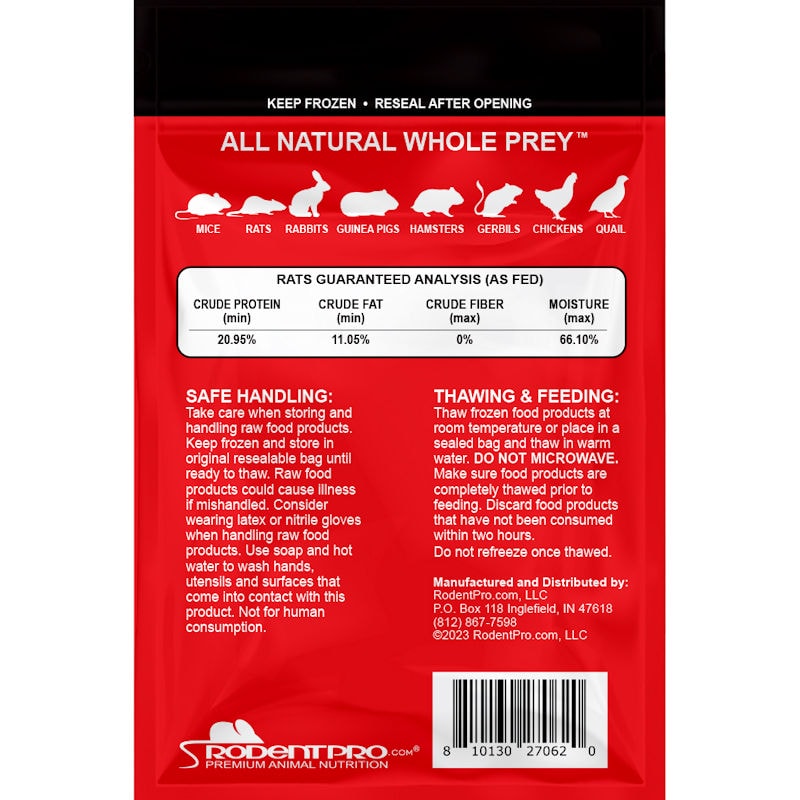 View of Small Frozen Rats | Buy Nutrient Packed Frozen Rats (20 Per Bag) at ...